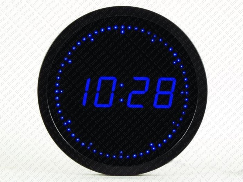 Horloge à LED bleu